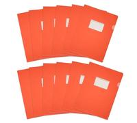 PATIKIL 12 Pochettes Plastiques Type L Format Lettre pour dossiers Orange | Pochettes Transparentes, Pochette de Projet avec Poche pour Bureau à Domicile, Protège-Feuilles