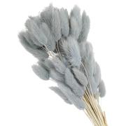 PATIKIL 120Pcs Queue de Lapin Naturelle Fleurs Séchées 40cm Bleu | Mini Herbe de Pampa Lagurus Bouquet, pour Décoration Florale Mariage Noël