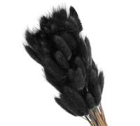 PATIKIL 120Pcs Queue de Lapin Naturelle Fleurs Séchées 40cm Noir | Mini Herbe de Pampa Lagurus Bouquet, pour Décoration Florale Mariage Noël