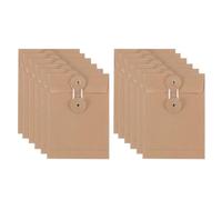 PATIKIL 12Pcs Pochettes en Papier Kraft avec Fermeture par Lien, 5,5 x 4 Pouces Enveloppes Vintage pour le Classement des Dossiers au Bureau à Domicile, Marron