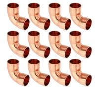 PATIKIL 12pcs Raccord Coudé en Cuivre pour Tuyaux Gaz, 12mm Raccord Tuyau d'Arrosage Durite Essence, Raccords Tuyauterie à Pression pour HVAC Climatisation Plomberie, Épaisseur 0.8mm
