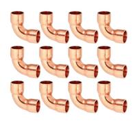 PATIKIL 12pcs Raccord Coudé en Cuivre pour Tuyaux Gaz, 8mm Raccord Tuyau d'Arrosage Durite Essence, Raccords Tuyauterie à Pression pour HVAC Climatisation Plomberie, Épaisseur 0.8mm