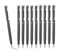 PATIKIL 12Pcs Stylo Bille Métallique Fin Encre Noire 1mm Pointe Moyenne | Stylo Rétractable Léger, Écriture Fluide Avec Porte-Mines Métalliques Pour Bureau Mariage Livre D'Or