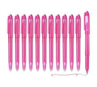 PATIKIL 12Pcs Stylos Gel Effaçables, 0.5mm Pointe Fine Stylo Marqueur Effaçable À La Chaleur Avec Capuchon Écriture Fluide Marqueurs Pour Tissus Écriture Planner, Encre Rose