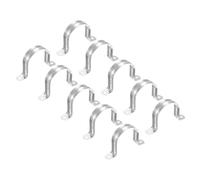 PATIKIL 13.9 pouce/75mm Rigide Tuyau Sangle Pince, 20 pcs 304 Inox Acier Deux Trou U-forme Tube Agrafe Tuyau Fixation Support pour Tuyau Fixation