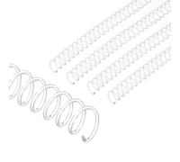 PATIKIL 13mm(1/2") Bobines de reliure spirale en plastique, 20 pcs Bobines de reliure 105 feuilles Capacité 3:1 Pas Bobines de reliure pour relier des feuilles de papier, Transparent