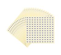 PATIKIL 15 Feuilles Lettre Autocollantes, Lettre M Petits Autocollants Ronds 13 mm, Stickers Lettres Alphabet Papier Pour Inventaire Organisation Stockage Fait Main (1980 Pièces)
