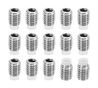 PATIKIL 15 Paquet M3x4mm Nylon Pointe Sans-tête Vis 304 Inox Acier | Métrique Hex Douille Tête Coupe Pointe Anti Glissement Ensemble Vis Interne Hex Matériel d'entraînement