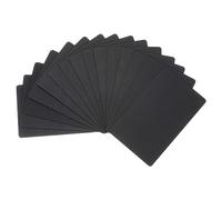 PATIKIL 15 Paquet Métal Business Cartes Anodisé 0,8 mm Épais Anodisé Aluminium Ébauches Nom Carte 3,4x2,1pouce Laser Gravure Imprimable Nom Carte pour Personnel DIY, Noir