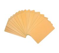 PATIKIL 15 Paquet Métal Business Cartes Anodisé 0,8 mm Épais Anodisé Aluminium Ébauches Nom Carte 3,4x2,1pouce Laser Gravure Imprimable Nom Carte pour Personnel DIY, Or