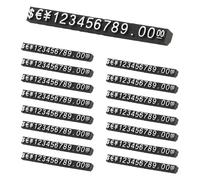 PATIKIL 15 Set Price Display Cube, Support Pour Étiquette De Prix Amovible Avec Chiffres Et Lettres, Kit Pour Bloc Dollar Pour Vitrine De Bijouterie Et Magasin De Détail (Noir/Blanc, S)