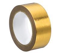 PATIKIL 15mm x 5m Métallique Washi Ruban, 1 Rouleau Masquage Feuille Autocollant Autoadhésif pour Bricolage Art Artisanat Enveloppe Décoration, Doré