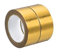 PATIKIL 15mm x 5m Métallique Washi Ruban, 2 Rouleau Masquage Feuille Autocollant Autoadhésif pour Bricolage Art Artisanat Enveloppe Décoration, Doré