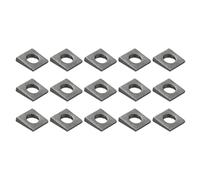 PATIKIL 15pcs Rondelles Carrées Biseautées, M8x18mm Rondelles Carrées Biseautées Plaque De Palier Entretoise Plaque Plate Espaceur Pour Boulons De 8mm Écrou Boulon Joint, Noir