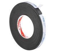 PATIKIL 15x3mm Ruban en Mousse d'Étanchéité Autocollant 5 Mètre Noir | 15mm Largeur 3mm Épaisseur Joint Mousse Adhésif, Boudins de Porte Unilatéral pour Fenêtre Portes Isolation Phonique Thermique