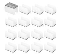 PATIKIL 16 pièces protège-Pieds de Chaise rectangulaires avec Patin en Feutre, 10 mm, Glissement en Douceur, sans Rayures ni Bruit, protège-sols en Bois Dur, pour Bureau, Blanc Gris