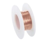PATIKIL 164 Ft Fil de Cuivre Nu Solide 32 Calibre Cuivre Pure Fil 0.2mm | Attaches de Tige de Plante en Métal de Fil de Perles Souples pour l'Artisanat de Bijoux, (50m)