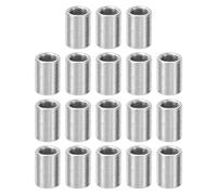 PATIKIL 18 Pièces Écrou d'Insertion de Réparation M14xm10x20mm Zinc Blanc | Fileté en Métal, Mâle à Femelle Inserts de Manchon à Filetage Fin, Adaptateur d'Écrou Réducteur Manchons
