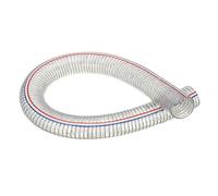 PATIKIL 2-3/8" / 60mm ID Tuyau Renforcé Avec Fil 1 Mètre, Tuyau D'Aspiration En PVC Vinyle Haute Pression Résistant Aux Produits Chimiques Avec Spirale En Fil D'Acier, Transparent