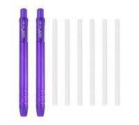 PATIKIL 2+6Pcs Gomme Rétractable En Forme De Crayon, Gommes Souples Mignonnes Avec 6 Recharges En Caoutchouc De Remplacement Pour Bureau Maison Écriture Peinture Croquis Artistes
