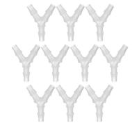 PATIKIL 2/7" Raccord en Plastique À Barbeaudage pour Tuyau, Lot de 10 Pièces Jonction À 3 Voies Égales en Y Raccord Union Adaptateur Coupleur De 2,2 Pouces pour Tuyau De Ligne d'air