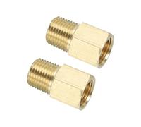 PATIKIL 2 Pack laiton Raccord de tuyau Hex Bushing, 1/8" NPT Mâle à 1/8" NPT Femelle Réducteur Adaptateur de tuyau d'extension pour bec de baignoire de douche, doré