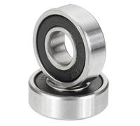 PATIKIL 2 Pack R4-2RS Roulement À Billes 1/4" x 5/8" x 3/16" Noir Argent | À Gorge Profonde, Roulements Miniatures Double Joint En Caoutchouc Pour Moteur Électrique Machine Industrielle