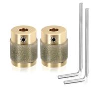 PATIKIL 2 Pcs 1 Inch Diamond Grinder Bit Head Tools Gold Tone MCB01 | Combination Set Ceramic Stained Glass Grinding Wheel Abrasive Tool Pour Forming Drilling Hard Glass