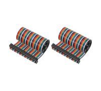 PATIKIL 2 Pcs 50 Pins Connecteur IDC Câble Plat Ruban Pas De 2,54 Mm | Longueur 500 Mm, Largeur 63 Mm, Double Rangée Câble Données Femelle À Femelle Pour Disque Dur IDE Imprimante DIY