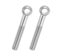 PATIKIL 2 Pcs Boulon à Œil M12x90mm Boulon à Œillet de Levage pour Balancement d'Épaule, Vis Poisson en Acier Inoxydable 304, Filetage Métrique à Demi-Denture Trou Coulissant, Argentée