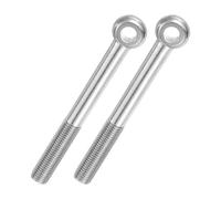 PATIKIL 2 Pcs Boulon à Œil M16x150mm Boulon à Œillet de Levage pour Balancement d'Épaule, Vis Poisson en Acier Inoxydable 304, Filetage Métrique à Demi-Denture Trou Coulissant, Argentée