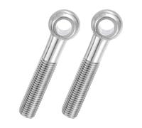 PATIKIL 2 Pcs Boulon à Œil M20x110mm Boulon à Œillet de Levage pour Balancement d'Épaule, Vis Poisson en Acier Inoxydable 304, Filetage Métrique à Demi-Denture Trou Coulissant, Argentée