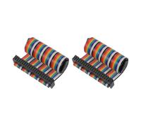 PATIKIL 2 Pcs Connecteur IDC 40 Broches Câble Plat Ruban Pas 2.54 Mm | Longueur 150 Mm, Largeur 50 Mm, Double Rangée Câble Données Femelle À Femelle Pour Disque Dur IDE DIY Industrielle