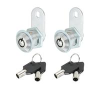 PATIKIL 2 Pcs Verrou de Meuble avec Clé 20mm en Alliage de Zinc Chromé | Verrou de Cylindre de Verrouillage à Came Différente, Serrures de Tiroir Tubulaires à Came movible, pour Meuble