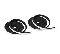 PATIKIL 2 Rouleaux Intempéries Décapage pour Portes 10x5mm Bande Noir | Mousse Joint Ruban Adhésif Isolant, pour Porte Fenêtre, Air Conditionnement, 6.56 ft Longueur