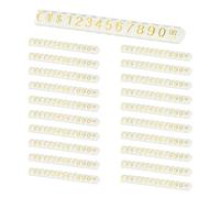 PATIKIL 20 Set Price Display Cube, Support Pour Étiquette De Prix Amovible Avec Chiffres Et Lettres, Kit Pour Bloc Monétaire Pour Vitrine De Bijouterie Et Signalétique (Transparent/Or, L)