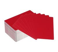 PATIKIL 200 Paquet Métal Business Cartes vierges 0,21 mm Épaisseur Rouge | Aluminium, 3.4x2.1 pouce, Laser Gravure Imprimable Nom Carte pour personnalisée DIY