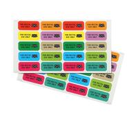 PATIKIL 200Pcs Autocollants 1,6 x 0,6" Étiquettes en 10 Feuilles Colorées | Amusantes Imperméables avec Adhésif Permanent, Pour Usage Rectal Uniquement, Pour Adultes Décoration de Fête