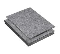 PATIKIL 205x155mm Patin en Feutre pour Meuble, 6 Pcs 3mm Épaisseur Coussin De Meuble Rectangulaire en Feutre Doux, Adhésif, Antidérapant, Anti-Rayures, pour Lampe, Meubles, Gris