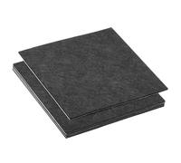 PATIKIL 205x205mm Patin en Feutre pour Meuble, 5 Pcs 2mm Épaisseur Coussinet en Feutre Carré Doux, Adhésif, Antidérapant, Anti-Rayures, pour Lampe, Meubles, Bricolage, Artisanat, Noir