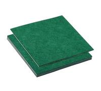 PATIKIL 205x205mm Patin en Feutre pour Meuble, 5 Pcs 2mm Épaisseur Coussinet en Feutre Carré Doux, Adhésif, Antidérapant, Anti-Rayures, pour Lampe, Meubles, Artisanat, Vert Foncé
