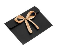 PATIKIL 20Pcs Enveloppe Avec Noeud 6.8" x 5" Cadeau Noel Noir | Enveloppe Carte De Voeux Invitation Avec Ruban Pour Invitations Et Cartes De Voeux, Anniversaire Fete