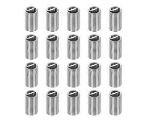 PATIKIL 20Pcs Filetages Inserts M10x1.5 Métrique 3D 30mm Vis Manchon Fileté | Gainure Pour Mechanical Equipment Automotive Repairs, 304 Acier Inoxydable, Hélicoïdal Bobiné Fil
