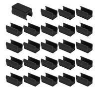 PATIKIL 24 pièces protège-Pieds de Chaise rectangulaires avec Patin en Feutre, 19mm, Glissent en Douceur, Pas de Rayures ni de Bruit, protège-sols en Bois Dur, Couleur Noire