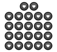 PATIKIL 24mm Plastique Livre Reliure Disques, 22 Paquet Discbound Extension Disques Coeur Classeur Anneaux pour DIY Carnet Planificateur, Noir