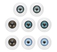 PATIKIL 24mm Yeux De Sécurité, 8 Pcs Yeux en Acrylique Réalistes Demi-Globes Oculaires en Plastique pour Masques Accessoires d'halloween, Bleu Clair/Gris Bleu/Bleu Foncé/Marron Foncé