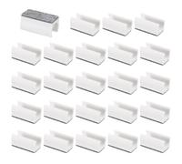 PATIKIL 24Pcs 19mm Protège-Pieds de Chaise Rectangulaire Embouts Blanc