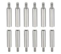 PATIKIL 24Pcs M3 Entretoises, 20+6mm Entretoise Filetée M3 en Acier Inoxydable Kit de Vis 3mm ID 5mm OD Adaptateurs de Filetage Métrique Mâle Femelle pour Carte de Circuit Imprimé PCB
