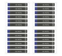 PATIKIL 24Pcs Pastels À L'huile Bleu Foncé Fournitures Artistiques | Craies Grasses Douces Bâtons Crémeux, Pour Peinture Dessin Mélange Graffiti Pour Débutants Artistes