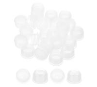 PATIKIL 25pcs Bouchon Adaptateur pour Bouteille 0.87"/22mm Transparent | Bouchons de Rechange Pressés pour Bouteilles en Plastique Verre Dispenseurs Liquides Huiles Orales, Trou de 3mm